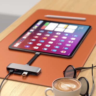 Адаптер Satechi USB-C Mobile PRO Hub SD, Space Grey [ST-MPHSDM]