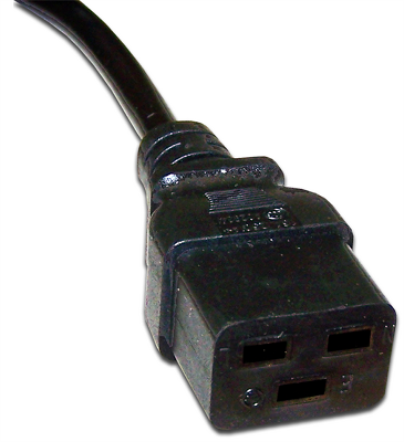 Шнур питания Шнур питания C19-Schuko угловая, 3х1.5, 220В, 16А, черный, 1 метр