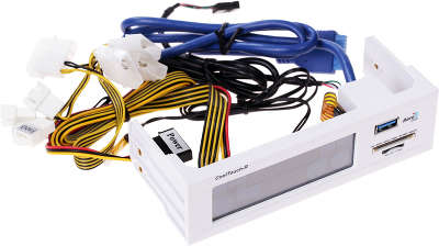 Контроллер вентиляторов Aerocool Cool Touch-R, белый , 1 x USB 3.0, карт-ридер, сенсорный, до 4-х вентиляторов