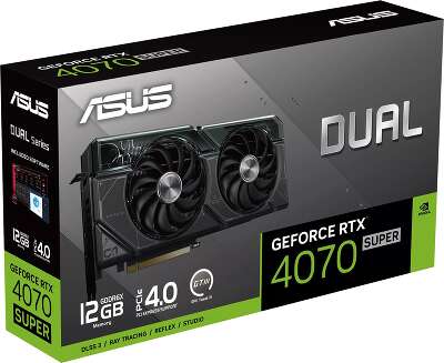 Видеокарта ASUS NVIDIA nVidia GeForce RTX 4070 Super Dual OC 12Gb DDR6X PCI-E HDMI, 3DP