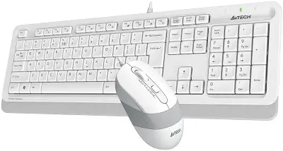 Клавиатура + мышь A4Tech Fstyler F1010 клав:белый/серый мышь:белый/серый USB Multimedia (F1010 WHITE)
