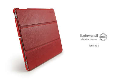 Кожаный чехол SGP Leather Case Leinwand для iPad 2, красный [SGP07824]