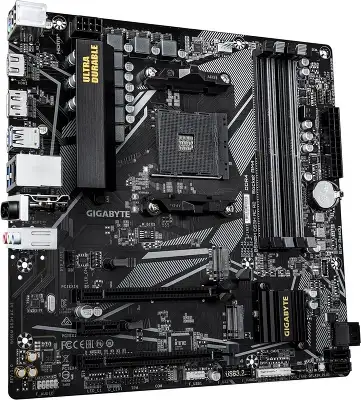 Материнская плата Gigabyte B550M DS3H AC R2 Soc-AM4 AMD B550 4xDDR4 mATX AC`97 8ch(7.1) GbLAN RAID+HDMI+DP