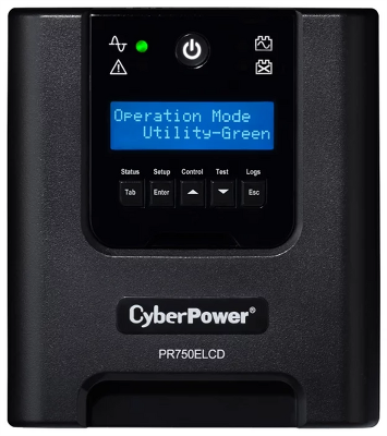 Источник бесперебойного питания CyberPower PR750ELCD Line-Interactive 750VA/675W USB/RS-232/EPO/SNMPslot (6 IEC С13)