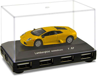 Концентратор USB2.0 Lamborghini Murcialago, желтый [H73125W-Y]