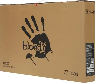 Монитор Bloody 27" MN270Q черный IPS LED 1ms 16:9 HDMI M/M матовая 300cd 178гр/178гр 2560x1440 180Hz G-Sync DP 2K 3.95кг