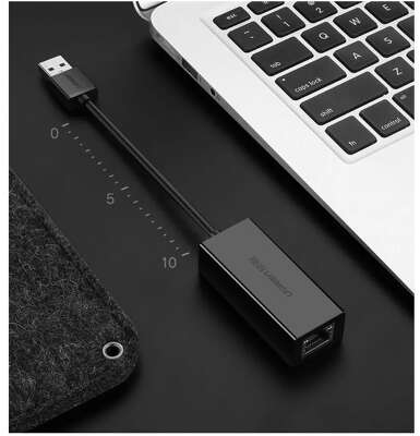 Адаптер UGREEN CR111 (20256) USB 3.0 Gigabit Ethernet Adapter. Цвет: черный