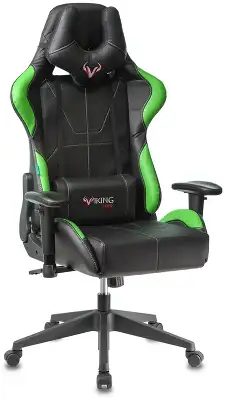 Кресло игровое Zombie VIKING 5 AERO черный/салатовый эко.кожа с подголов. крестов. пластик