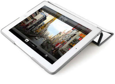 Чехол Macally BookStand Hardshell Flexible для iPad 2/3/4, белый [BOOKSTANDDB-3W]