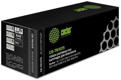Картридж лазерный Cactus CS-TN1075 black ((1000стр.) для Brother HL-1110/1112/1510/1512/1810/1815) (CS-TN1075)