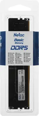 Память DDR5 16GB 4800MHz Netac NTBSD5P48SP-16 Basic RTL Gaming PC5-38400 CL40 DIMM 288-pin 1.1В Intel single rank Ret