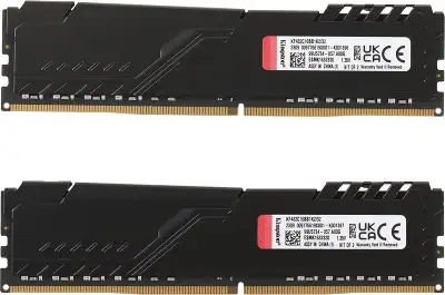 Память DDR4 2x16Gb 3200MHz Kingston KF432C16BB1K2/32 Fury Beast RTL Gaming PC4-25600 CL16 DIMM 288-pin 1.35В dual rank с радиатором Ret
