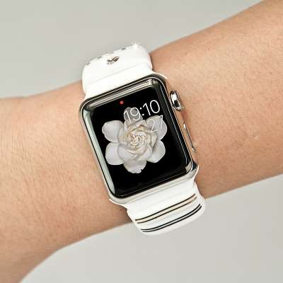 Набор петелек Bling My Thing Allure Loops для Apple Watch 38mm/42mm, White [aw-loop-wt-cry]