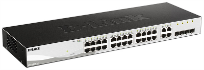 Коммутатор D-Link Настраиваемый L2 коммутатор, 24х1000Base-T, 4хCombo 1000Base-T/SFP, упрощенный интерфейс CLI