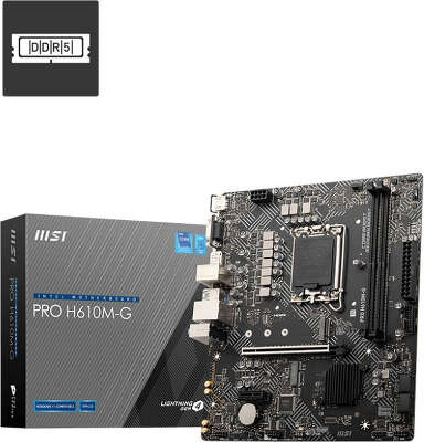 Материнская плата mATX LGA1700 MSI PRO H610M-G
