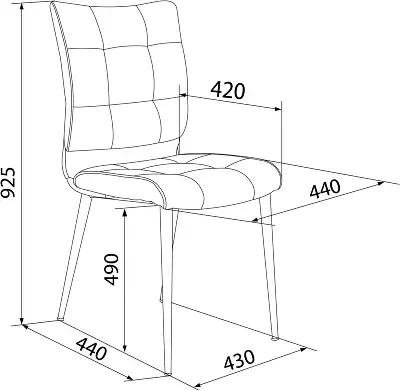 Стул для дома Бюрократ CH-K10 песочный Light 21 металл черный на ножках (CH-K10_1/LT21)
