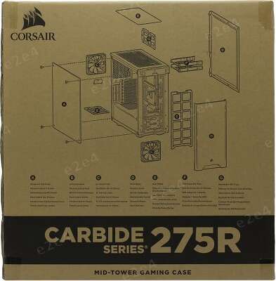 Корпус Corsair Carbide, черный, ATX, Без БП (CC-9011130-WW)