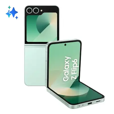 Смартфон Samsung SM-F741B Galaxy Z Flip 6 512Gb 12Gb мятный раскладной 3G 4G 1Sim 6.7" 1080x2640 Android 14 50Mpix 802.11 a/b/g/n/ac/ax NFC GPS GSM900/1800 GSM1900 Protect