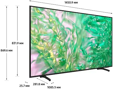 Телевизор LED Samsung 65" UE65DU8000UXRU Series 8 черный 4K Ultra HD 60Hz DVB-T2 DVB-C DVB-S2 USB WiFi Smart TV