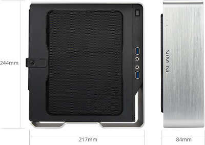 Корпус In-Win BQS696BS Chopin, черный/серый, mini-ITX, 150W (6138681)