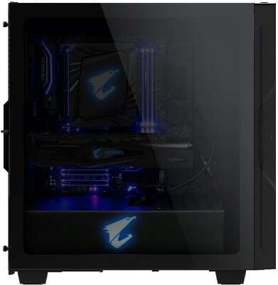 Корпус GIGABYTE AORUS C300 Glass Black, черный, ATX, Без БП (GB-AC300G)