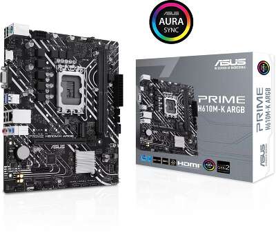 Материнская плата mATX LGA1700 ASUS PRIME H610M-K ARGB