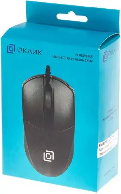 Мышь Оклик 275M черный оптическая 1200dpi USB 3but (412841)