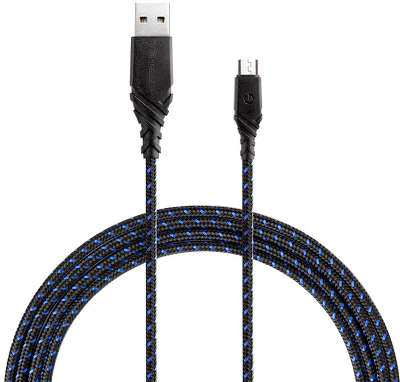 Кабель EnergEA NyloGlitz USB to MicroUSB, 1.5 м, синий [CBL-NGAM-BLU150]