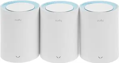 Бесшовный Mesh роутер Cudy M1200 (M1200(3-PACK)) AC1200 10/100BASE-TX белый (упак.:3шт)