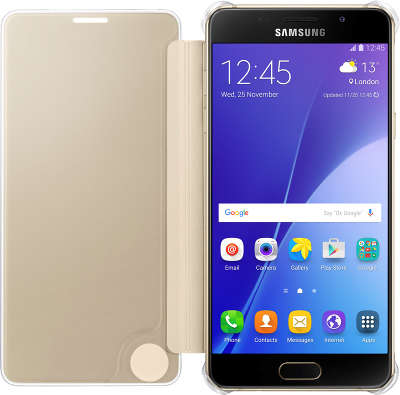 Чехол-книжка Samsung для Samsung Galaxy A7 Clear View Cover, золотистый (EF-ZA710CFEGRU)