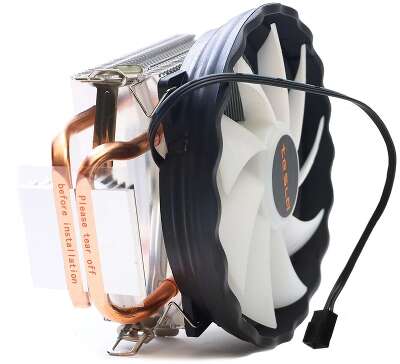 Кулер для процессора TESLA 3-pin, Al+Cu, серебристый/White [TSL-920-W]