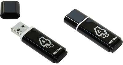 Smartbuy USB Drive 4Gb Glossy series Black SB4GBGS-K