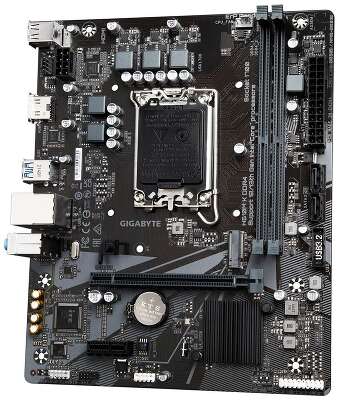 Материнская плата Gigabyte H610M K DDR4, RTL Socket 1700, Intel®H610, 2xDDR4-3200, HDMI, 1xPCI-Ex16, 1xPCI-Ex1, 2xSATA3, 1xM.2, 8Ch Audio, GLan, (4+2)xUSB2.0, (2+2)xUSB3.2, mATX, RTL {10}