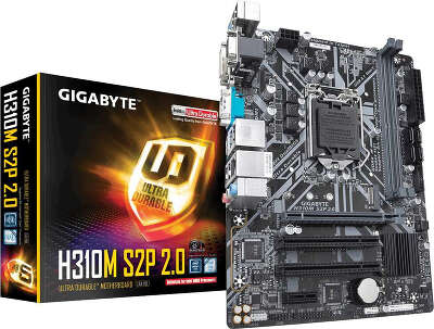 Материнская плата microATX LGA1151v2 GIGABYTE H310M S2P 2.0