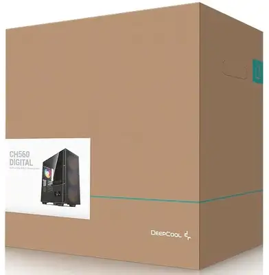 Корпус Deepcool CH560 Digital черный без БП ATX 8x120mm 3x140mm 1xUSB3.0 audio bott PSU