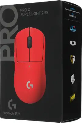 Мышь Logitech G PRO X SUPERLIGHT 2 SE красный оптическая 44000dpi беспров. USB-C 4but (910-007474)