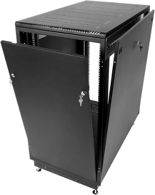 ЦМО Шкаф телекоммуникационный напольный 18U (600x800) дверь стекло, цвет чёрный