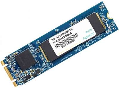 Твердотельный накопитель SSD Apacer AST280 240Gb SATA M.2 2280, R520/W495 Mb/s, 3D TLC, MTBF 1,5M, 140TBW, Retail, (AP240GAST280-1)