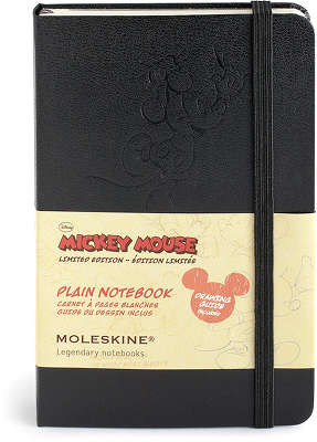 Записная книжка "Disney" (нелинованная), Moleskine, Pocket, черный (арт. LEDIQP012)