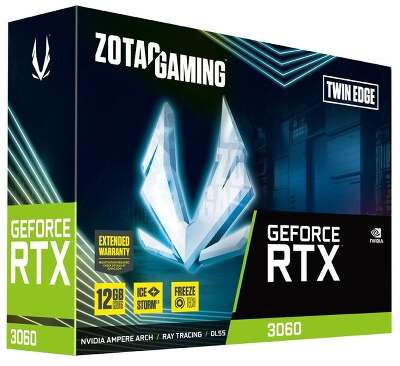 Видеокарта ZOTAC NVIDIA nVidia GeForce RTX 3060 Twin Edge 12Gb DDR6 PCI-E HDMI, 3DP