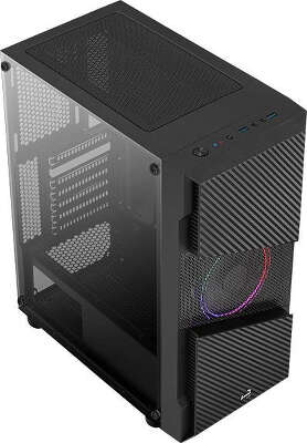 Корпус AeroCool Menace Saturn FRGB, черный, ATX, Без БП (MENACE FRGB-G-BK-V1)
