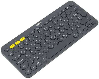 Клавиатура беспроводная Logitech K380 Multi-Device Bluetooth Keyboard Gray серая, копактная, 79 круглых клавиш, Bluetooth 3,0, подключение до 3-х устройств одновременно