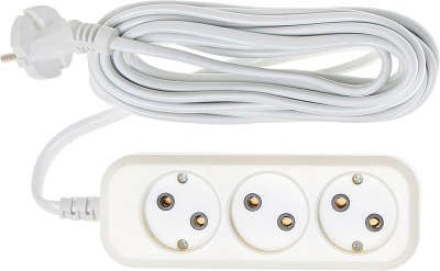 Удлинитель BURO BU-PSL3.5/W, 3 розетки, 5м белый