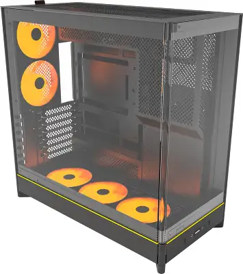 Корпус Montech HS02 Pro черный без БП ATX 8x120mm 2xUSB3.0 audio bott PSU