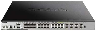 Коммутатор D-Link DGS-3630-28PC/A2ASI Управляемый L3 стекируемый коммутатор с 20 портами 10/100/1000Base-T, 4 комбо-портами 100/1000Base-T/SFP и 4 портами 10GBase-X SFP+ (24 порта PoE 802.3af/at, PoE бюджет 370 Вт