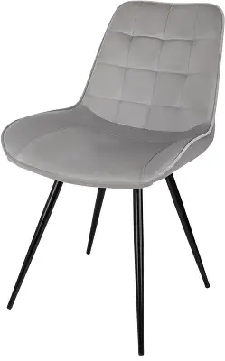 Стул для дома Бюрократ CH-K2 св.серый Holland 09 металл черный на ножках (CH-K2_1/HL09)