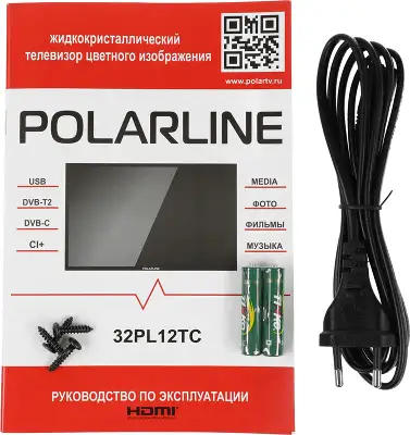 Телевизор LED PolarLine 32" 32PL12TC черный HD 50Hz DVB-T DVB-T2 DVB-C (RUS)