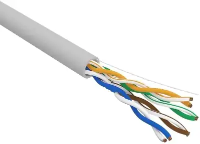 Кабель информационный Rexant PRO 02-0004 кат.5E UTP 4 пары 24AWG нг(А)-HF внутренний 305м серый