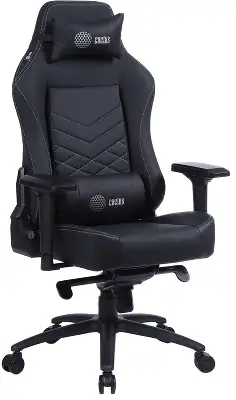 Кресло игровое Cactus CS-CHR-0112BL черный экокожа с подголов. крестов. сталь