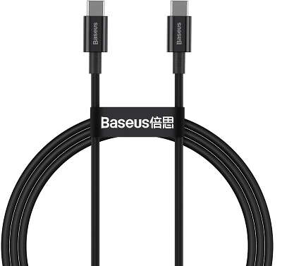 Кабель Baseus Superior 100W USB-C to USB-C, 1 м, Black [CATYS-B01]